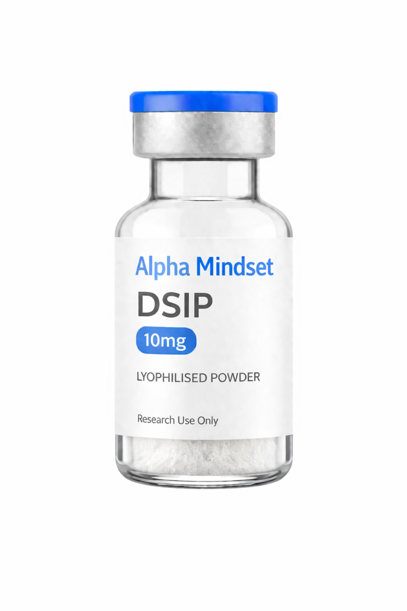 Alpha Mindset DSIP vial on white