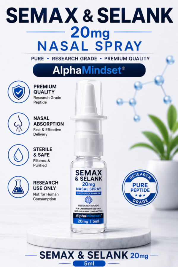 Ultimate Focus and Drive Semax 10mg & Selank 10mg Nasal Spray 5ml